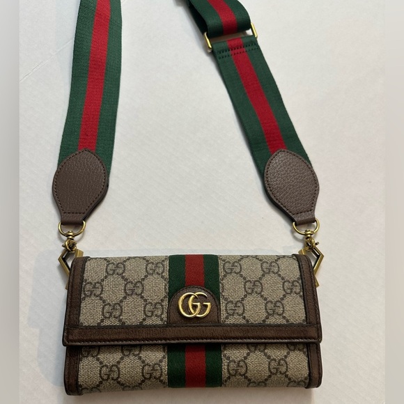 Authentic Gucci GG Supreme Monogram Web Ophidia
Continental w/ COA - Picture 5 of 14
